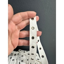 Kuş Gözlü Şerit Biye Dikiş Aksesuarı En 2 Cm 1 Metre