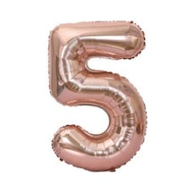 34'' 80 Cm Rose Gold Bronze Folyo Rakam Balon 5 A