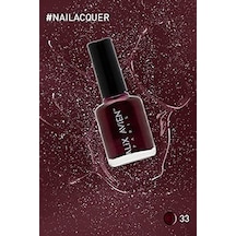 Sedefli Bordo Oje 33 - Yüksek Pigmentli Uzun Süreli Kalıcılık Hızlı Kuruma - Nail Lacquer 33