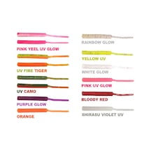 Ryujı Tıny Worm Tpr 5cm, 18ad Silikon Yem - Purple Glow