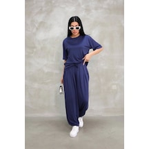 Defymoda Osy Modal Yumuşak Dokulu Kumaş Oversize Bisiklet Yaka T-shirt Jogger Eşofman Altı Eşofman Takımı Lacivert Defymoda Osy Modal Yumuşak Dokulu Kumaş Oversize Bisiklet Yaka T-shirt Jogger Eşofman Altı Eşofman Takımı Lacivert