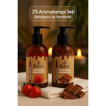 "yenilebilir Çilek & Çikolata Aromalı Masaj Yağı Seti 120 Ml X 2 Cildi Yumuşatır Ve Rahatlatır" - 271901654