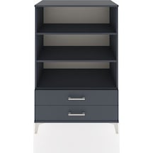 Hyperion Dolap 3 Raflı 2 Çekmeceli 88x44x134 Antrasit-antrasit Antrasit