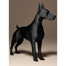 Doberman Dekoratif Heykel Modern Köpek Figürlü Ev & Ofis Dekoru
