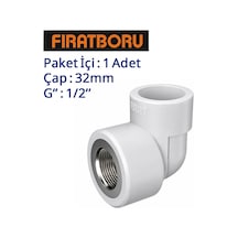 Fırat İç Dişli Dirsek, 32mm, 1/2'', 1 Adet, 7b72032192