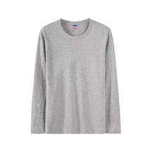 Muls Erkek Uzun Kollu Pamuk Tişört 4xl-5xl Sonbahar Giyim Hızlı Teslimathaki Haki