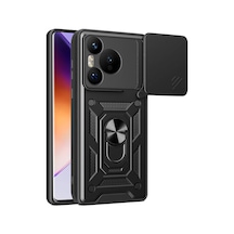 Huawei Pura 70 5g Kılıf Pars Lens Sürgülü Yüzüklü Standlı Korumalı Kılıf