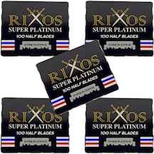 Rixos Super Platinum Berber Ustura Tıraş Bıçağı 5 Paket/500 Adet Yarım Jilet