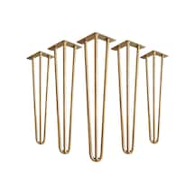 Masa Mobilya Ayakları İçin Metal Altın Gold Firkete Takımı 60 Cm