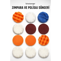 Av-800w Tam Profesyonel 15 Parça Set Polisaj Makinesi 125mm Zımpara Araba Pasta Cila Makinesi