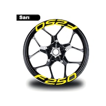 Bajaj F250 Jant İçi Yazı Sticker Modeli Sarı