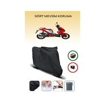 Siyah Arka Çanta Uyumlu Yuki Imola 125 Uyumlu Motosiklet Brandası Motor Örtüsü