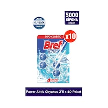 Bref Power Aktiv Katı Klozet Bloğu Okyanus 10 x 2li