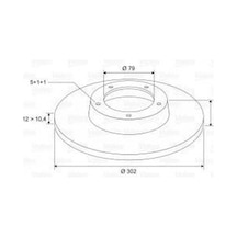 VALEO 186124 Fren Diski Ön Bmw 5 E34 88-97 Düz 302Mm