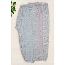 Sierna 3 Adet Kadın Desenli Uzun Lastikli Pijama Altı Yazlık Srn-004018 Karışık4