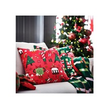 Ikea Vınterfınt Yastık Kılıfı 50 X 50 Cm Kırmızı - Kahverengi Kırmızı - Yeşil - Açık Yeşil Çok Renkli