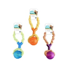 Pawise Tug O Play Y İpli Toplu Köpek Oyuncağı 28 CM Çok Renkli