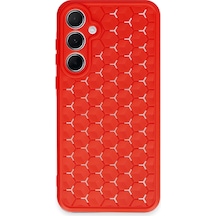 Flzdgnkr Newface Samsung Galaxy A25 5g Kılıf Petek Silikon Kapak - Kırmızı