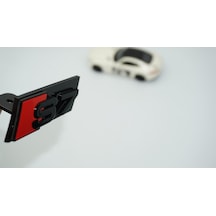 Dk Tuning S7 Siyah Kırmızı Ön Panjur Logo Arma Audi İle Uyumlu -