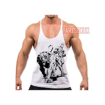 Tarzsokak Gym Tank Top Fitness Sporcu Atleti Gym26 Beyaz
