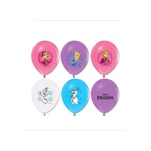 Karlar Ülkesi Baskılı Balon 8 Adet 12 İnç Elsa Anna Çok Renkli Çok Renkli
