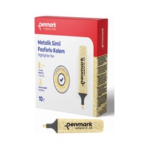Penmark Fosforlu Kalem Metalik Simli Gold Hs-505 13 Çok Renkli