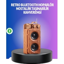 Vintage Tasarımlı Bluetooth Hoparlör Uzun Pil Ömürlü Ve Fm Destekli - Lisinya