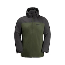 Jack Wolfskin Taubenberg 3in1 Erkek Outdoor Mont 1115311-4129-yeşil Yeşil