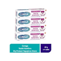 Corega Yastık Konforlu Diş Protezi Yapıştırıcı Krem 4 x 40 G