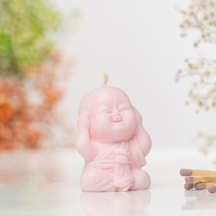 Duymadım Buddha Temalı Soya Wax Mum Pembe