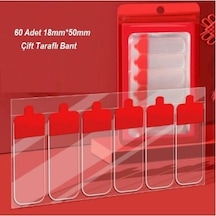 60 Parça Kolay Açılır Güçlü Çift Taraflı Bant 18mm 50mm Belirtilmemiş