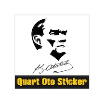 Atatürk Sticker Silüeti Ve Imza Sticker