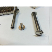 4 CM DOSYA KLASÖR MENÜ KARTELA VİDASI NİKEL İNOX RENK 100 ADET