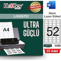 Herboy Hb-1052 46,4 X 21,2 Mm A4 Laser Etiket 25 Adet
