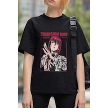 Anime Chainsaw Man Makima Tişört Siyah