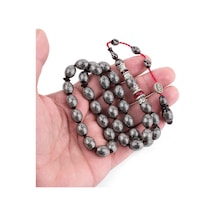 Kuka 925ayar Gümüş Çakım , Gümüş Çakım Nakkaş İmame Beyzi Kesim 9x12mm Tesbih