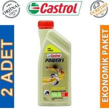 Castrol PoWer 1 4t 10W-40 1 L 4 Zamanlı Motosiklet Yağı (2 Adet)