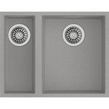 Teka Square 560 Tg Çift Hazneli Tezgahaltı Tegranite Eviye - Stone Grey - 115260030