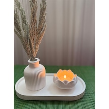 Bernami Vazo Pinterest Dekoratif Pampas Iskandinav Mini Kuru Çiçek Vazosu Ve Lotus Tealight Mumluk Set Diğer