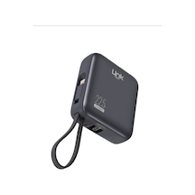 Linktech Pd22 Premium 10000 Mah 22.5w Hızlı Dahili Kablolu Powerbank Füme