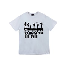 Stoned&Fame Unisex Beyaz The Walking Death Baskılı T-shirt Beyaz