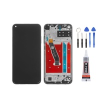 Huawei P40 Lite E Çıtalı Siyah Uyumlu Lcd Ekran Dokunmatik Tamir Seti Yapıştırcı Set Yedcom