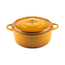 Hosse Demir Döküm 24 Cm Derin Tencere Sarı - Hs Y Dt 24 Sarı