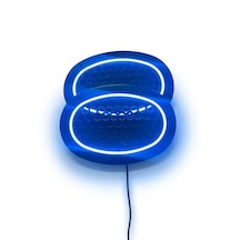 Oval Buz Mavisi Ledli Hoparlör Kapağı