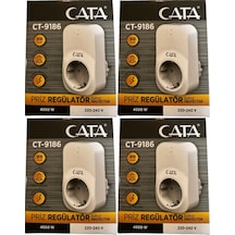 Cata Ct-9186 Akım Ve Çocuk Korumalı Tekli Kablosuz Priz 4 Adet
