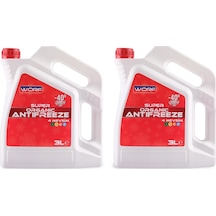 Wörf Organik Kırmızı 3 Lt Antifriz -40 C Korozyon Önleyici 2'li