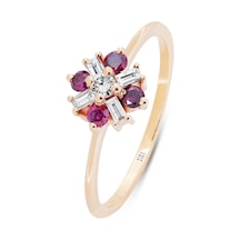 Siramücevherat Pink Baget Yüzük - Rose
