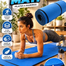 10 Mm Yoga Ve Pilates Egzersiz Matı Kaymaz Yüzeyli Esnek Ve Dayanıklı Çok Renkli