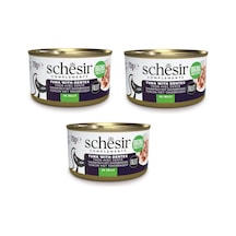 Schesir Ton Ve Sinarit Jöleli Tamamlayıcı Kedi Konservesi 70 Gr. X 3 Adet