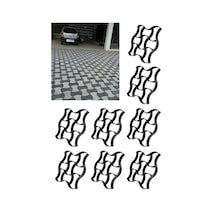 Bahçe Taş Kalıbı Parke Taşı Kalıp Zemin Kaplama Kalıbı 49x49 Cm 8